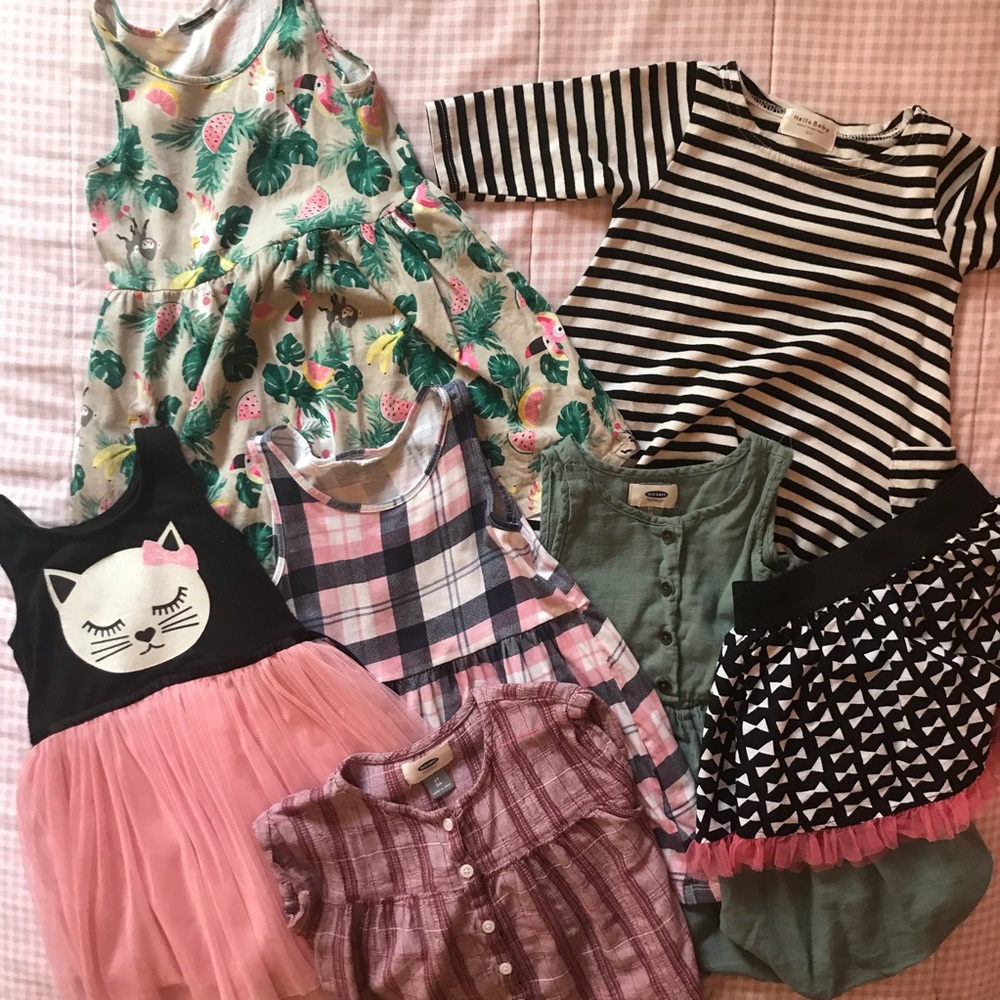 Girls Lot of 8 Dress Top Skirt 3T/4t